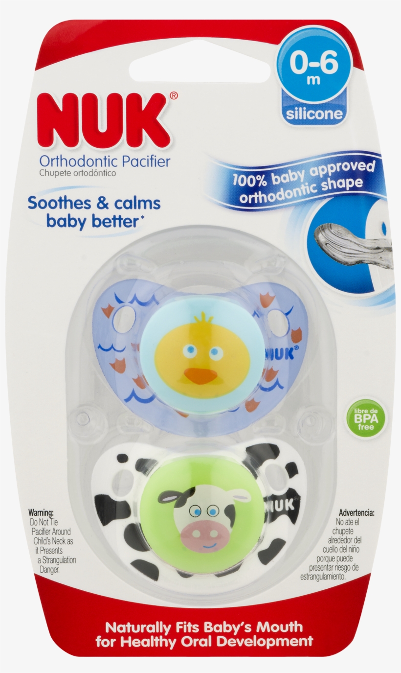 Nuk Cute As A Button Orthodontic Pacifier, 0 6 Months, - Nuk Pacifier, transparent png