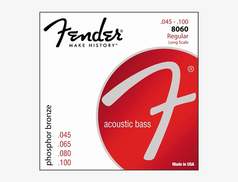 Fender Phosphor Bronze Acoustic 8060 Bass String, Long - Fender 60-12l 12-string Phosphor Bronze Acoustic Guitar, transparent png