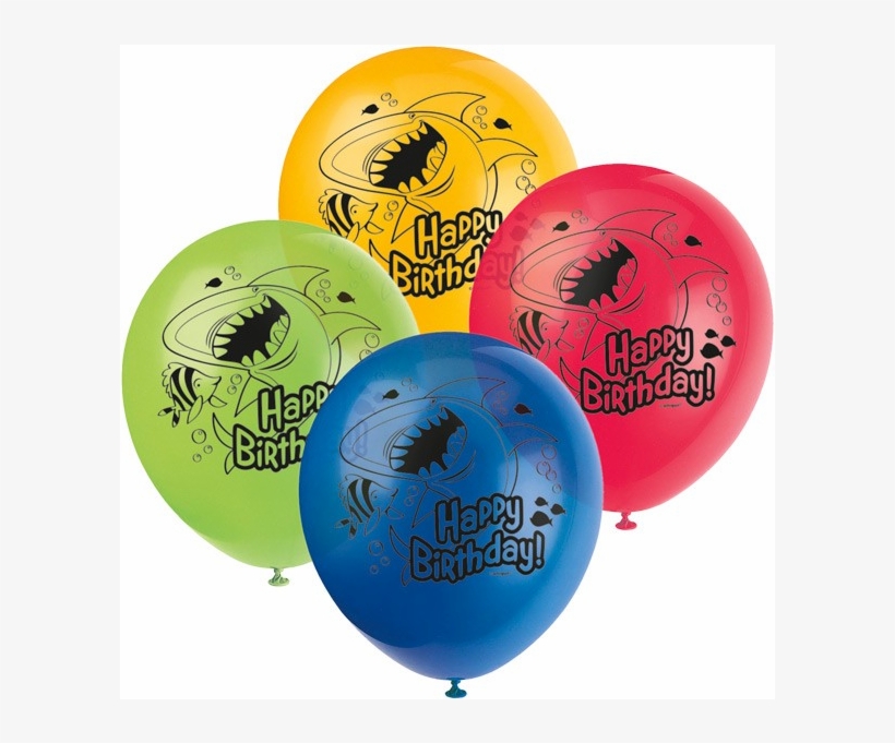 Fin Friends Shark Party Balloons (pack Of 8), transparent png