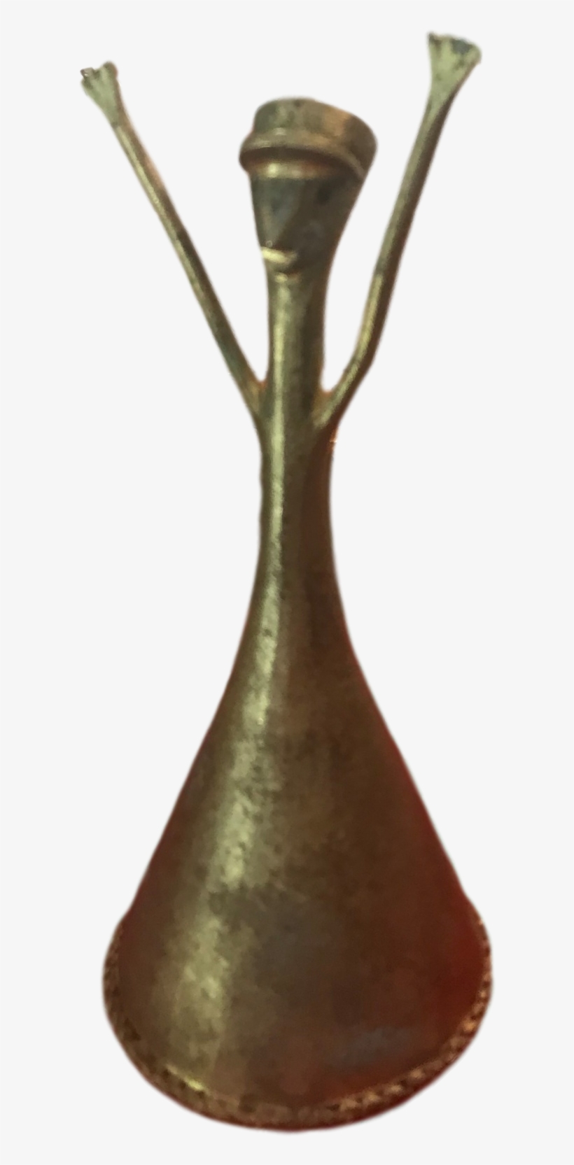 Vintage Brass Happy Man Arms Up Dinner Bell - Brass, transparent png