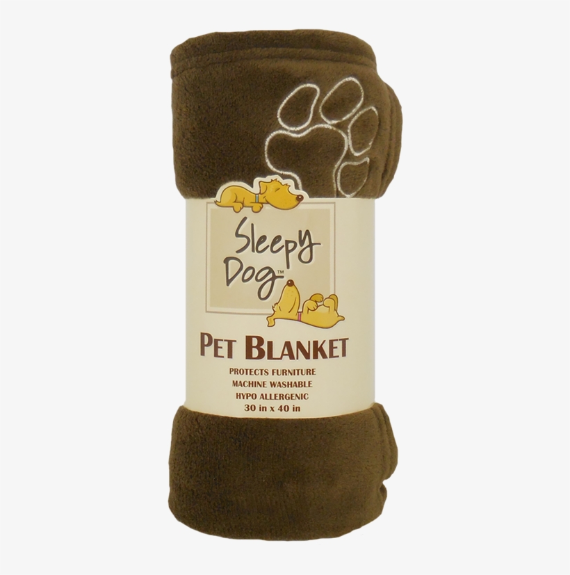 Arlee Pet Products Sleepy Dog Brown Fleece Throw Blanket - Calluspeeling, transparent png