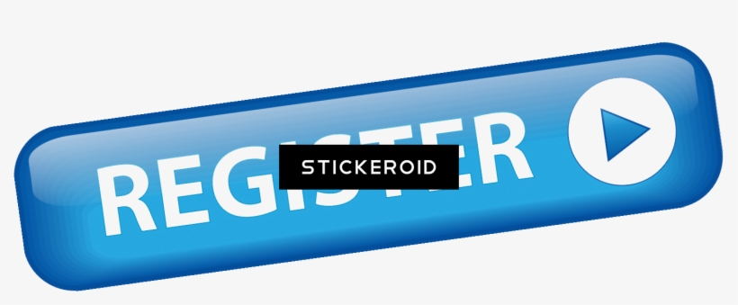Register Button Design Web - Blue Register Now Button Png, transparent png