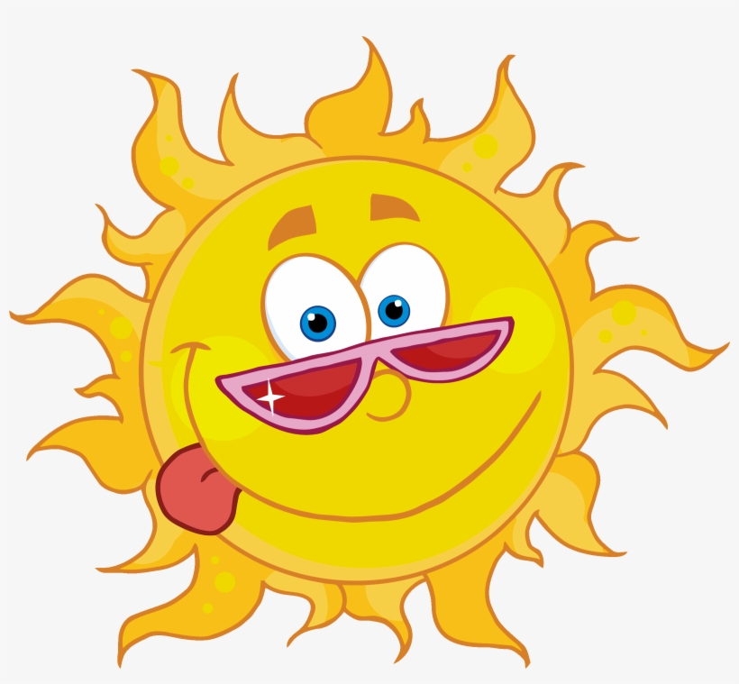 cool sun with sunglasses