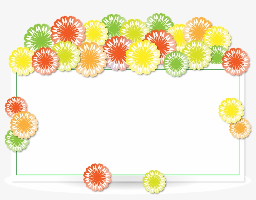 Flower Border Design 10, Buy Clip Art - Border Design Flower Rectangle, transparent png