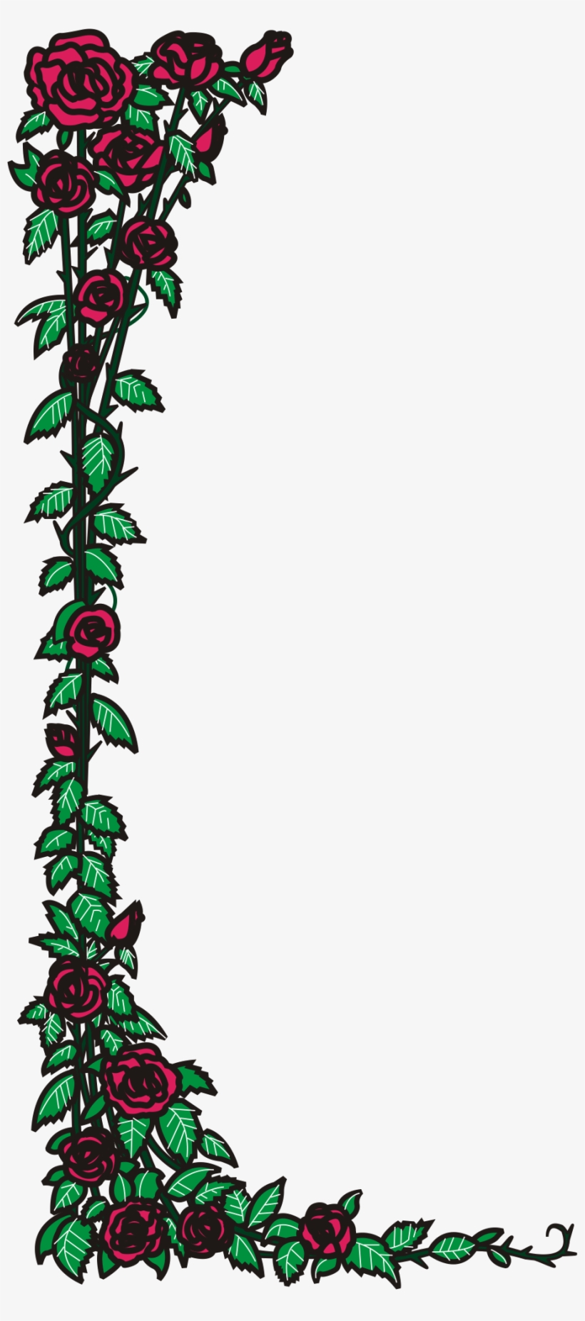 Border Panda Free Images Roseborderclipart - Clip Art, transparent png