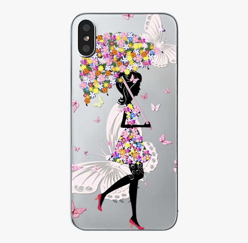 Coque Iphone X Gel Ombrelle À Fleurs - Iphone 7 Case, Nurbo Various Printed Pattern Tpu Cover, transparent png