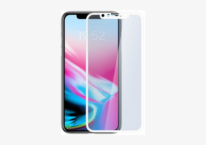 Film En Verre Trempé Contour Carbone Iphone X Blanc, transparent png
