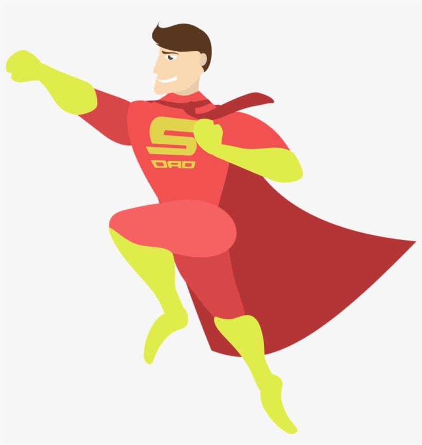 Flash Hero Cliparts 7, Buy Clip Art - Super Dad Clipart Png, transparent png