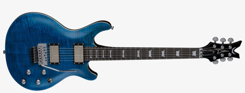 Dean Icon Flame Top Floyd Electric Guitar - Dean Icon Faded Denim, transparent png