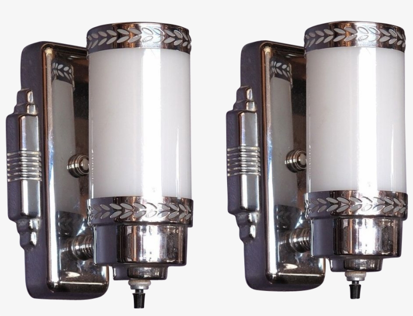 Modern Wall Sconces With Milk Glass Tube Lamps - Sconce, transparent png