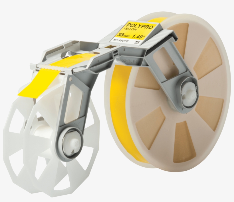 Plastic Tape Cartridge, Self-adhesive, Yellow, 38 Mm - Brother Tape Creator Plastic Film Width 38mm White, transparent png