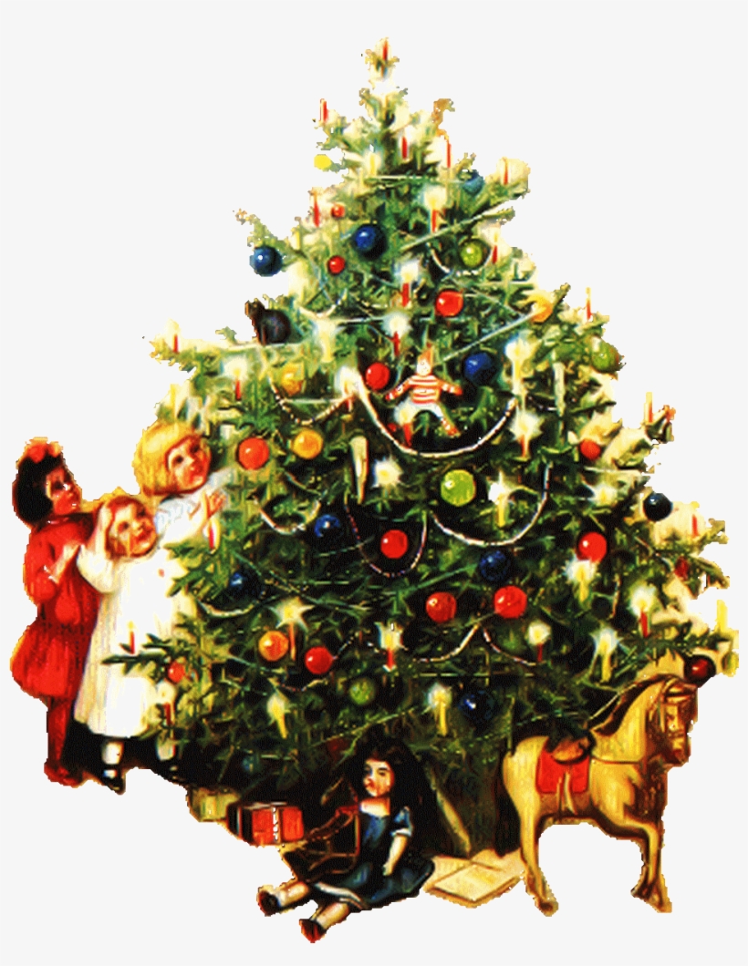 Tubes Gifs Sapins De Noël - Christmas Tree C1890 Poster Print By Unknown (24 X, transparent png