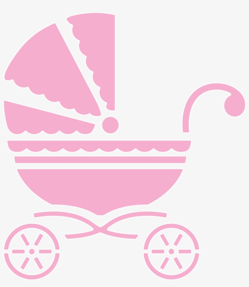 Baby Carriage Die / Suaje De Corte De Carriola - Pink Baby Carriage Clipart, transparent png
