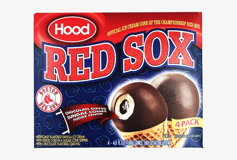 Hood Red Sox Chocolate Dipped Sundae Cones With Fudge - Hood Red Sox Caramel Sundae Cone 6pk, transparent png