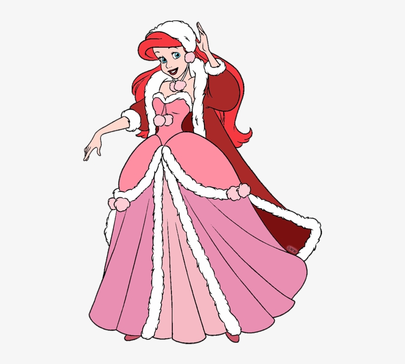 Ariel - Disney’s The Little Mermaid Ariel Christmas - 500x675 PNG
