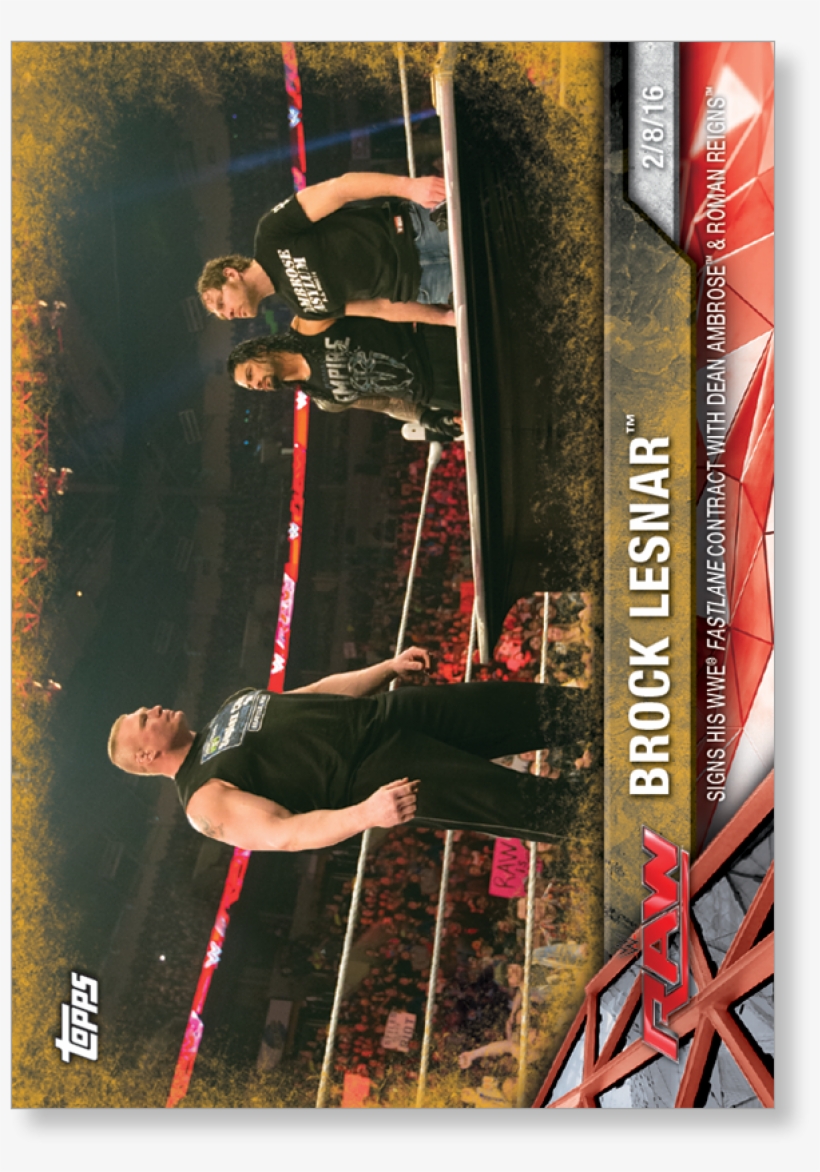 Brock Lesnar 2017 Wwe Road To Wrestlemania Base Cards - Flying Trapeze, transparent png