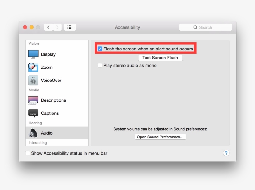 Open System Preferences > Accessibility > Audio - Yosemite Captions, transparent png