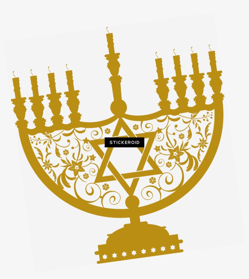 Menorah Gold Clipart - Hebrew Calendar 2018: 16 Month Calendar [book], transparent png