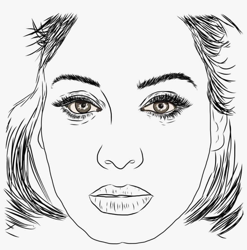 Picture Adele Drawing Art - Portrait, transparent png