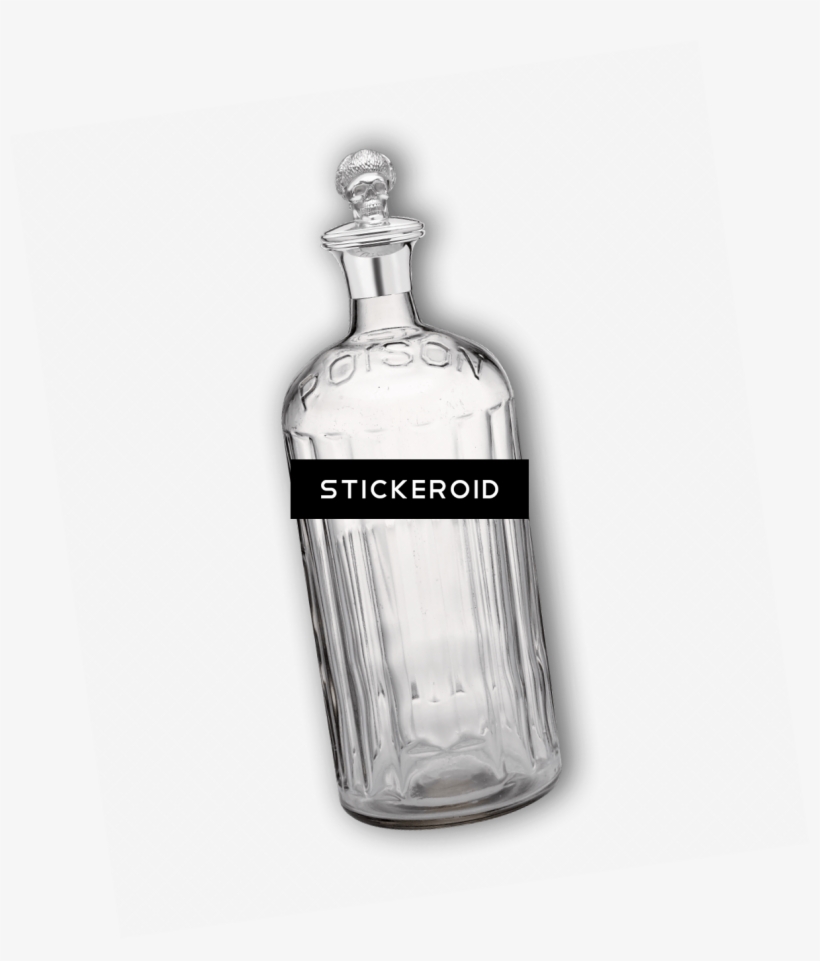 Vintage Poison Empty Bottle - Glass Bottle, transparent png