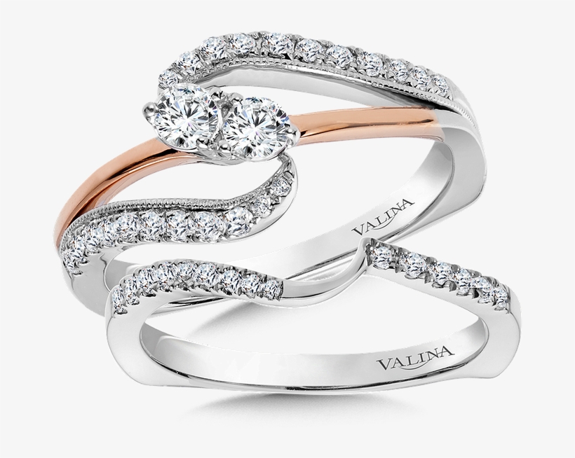 Valina Two-stone Diamond Engagement Ring Moutning In - Engagement Ring, transparent png