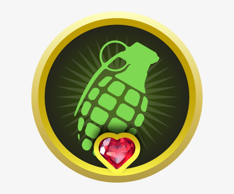 Ammobot Badge - Car - Grenade - Car Vinyl Decal Sticker - (3.5"w X, transparent png