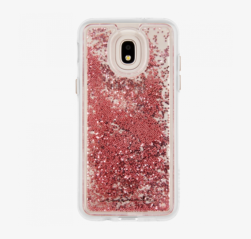 Galaxy J3 Rose Gold Waterfall Back - Case-mate Waterfall Liquid Glitter Case For Galaxy, transparent png