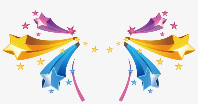Star Colored Color Light Radiation Stars - Kids Carnival, transparent png