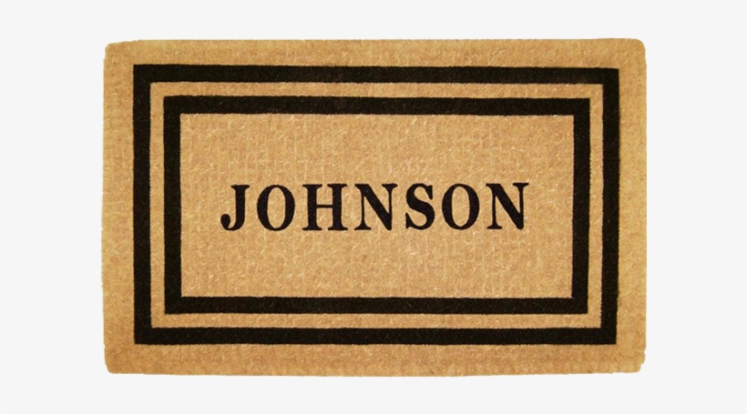Luxury Coir Collection - 24x57 Spf Welcome Mat - Brn Border/personalized, transparent png