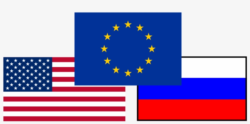 Flag Mix United States Russia Eu - Eu Russia And Usa, transparent png