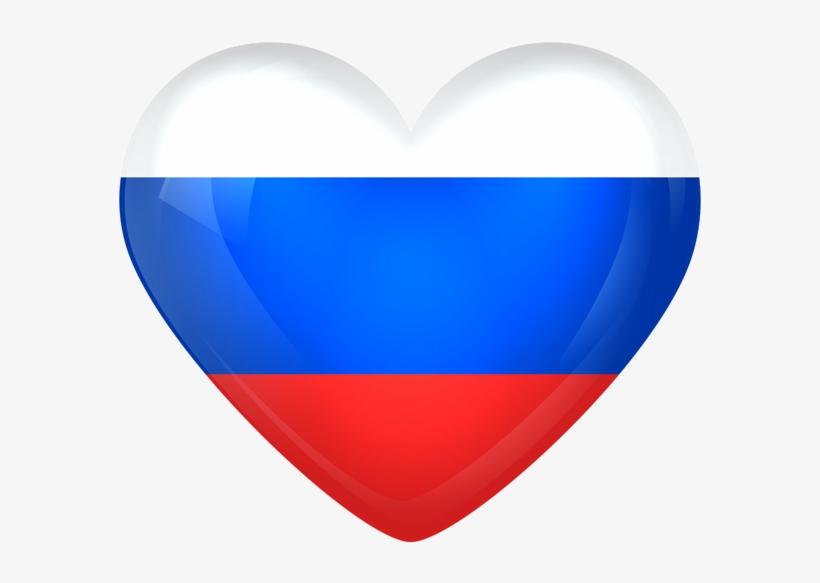 Russia Large Heart Flag - Russia Flag Love Heart, transparent png