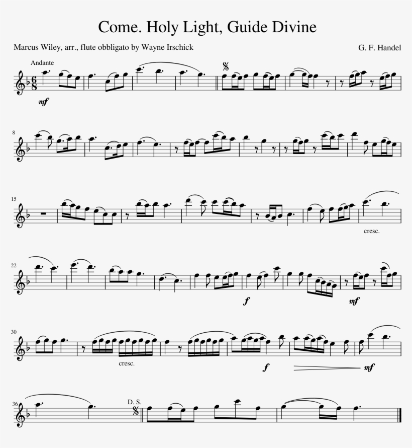 Holy Light, Guide Divine Sheet Music Composed By G - Music, transparent png