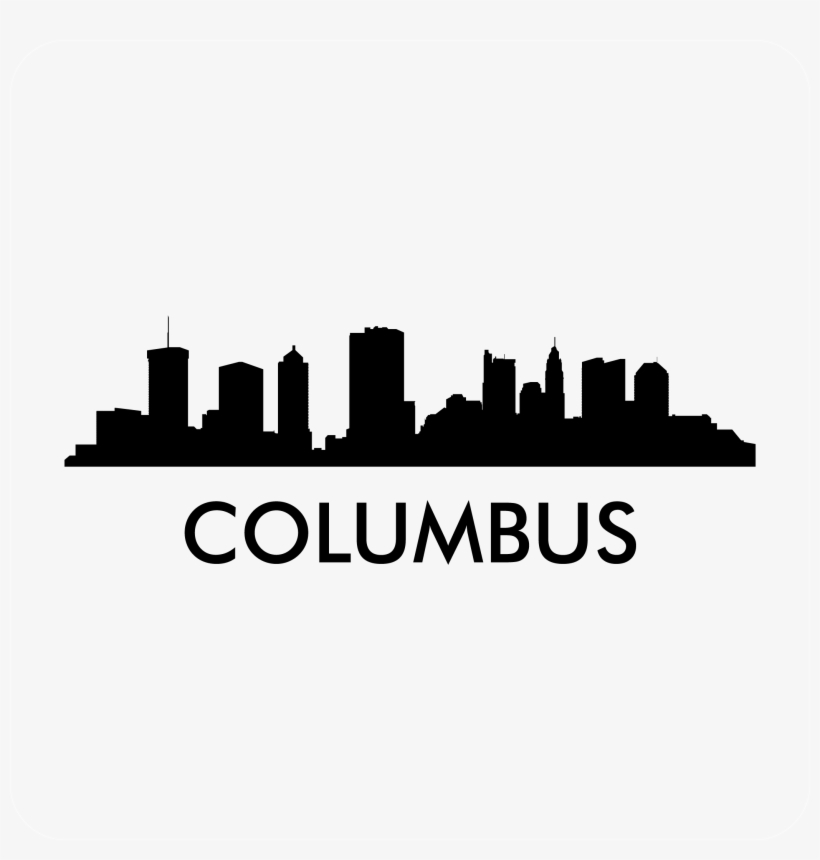 Chicago Skyline Outline Png For Kids - Columbus City Outline, transparent png