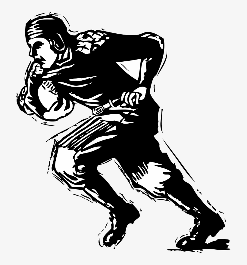 Old Time Football Player - Vintage Football Player Vector, transparent png