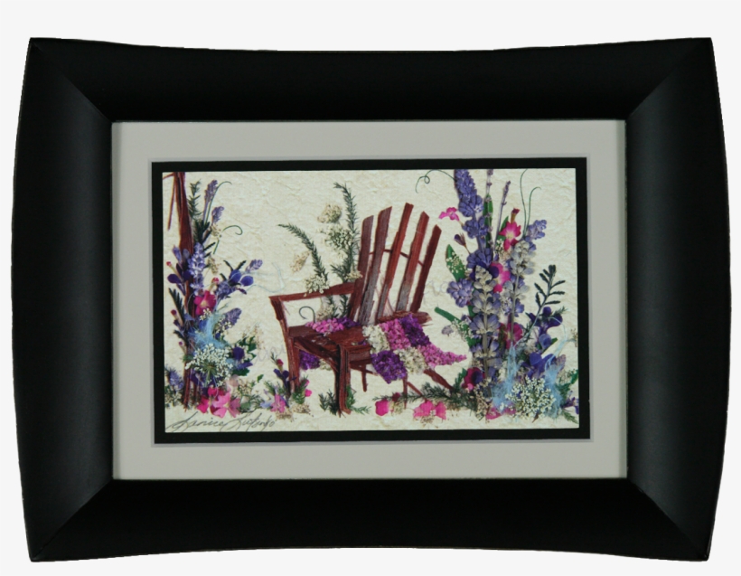 "giclee Cabin Chair Flower Overlay" $49 - Picture Frame, transparent png