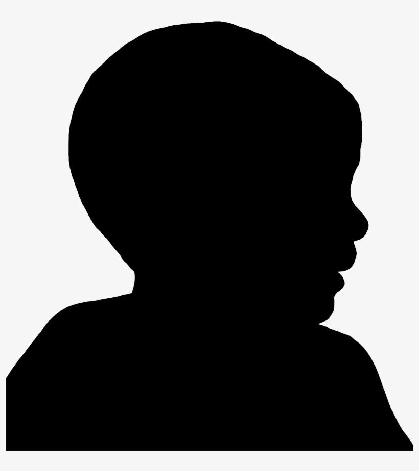 Laughing Toddler Silhouette - Silhouette, transparent png