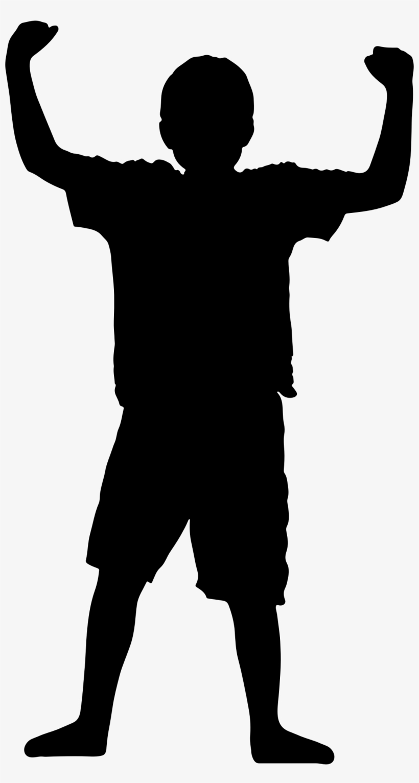Victory Boy Big Image Png - Boy Silhouette Clipart, transparent png