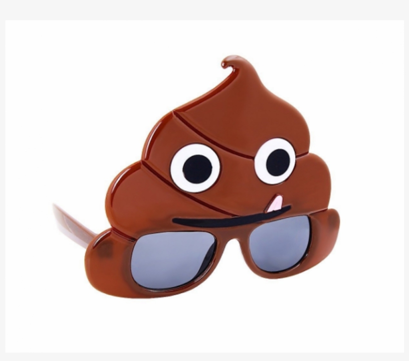 Poop Emoji Sunstache Sunglasses - Poop Glasses, transparent png