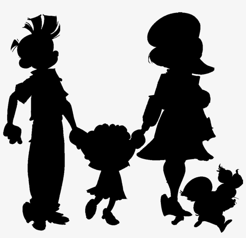 Spirou, Spip, Woman And Child Silhouettes - Silhouette Suske En Wiske, transparent png