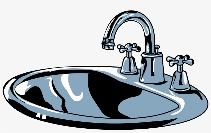 Kitchen Sink Tap Bathroom Cleaning - Clipart Sink, transparent png
