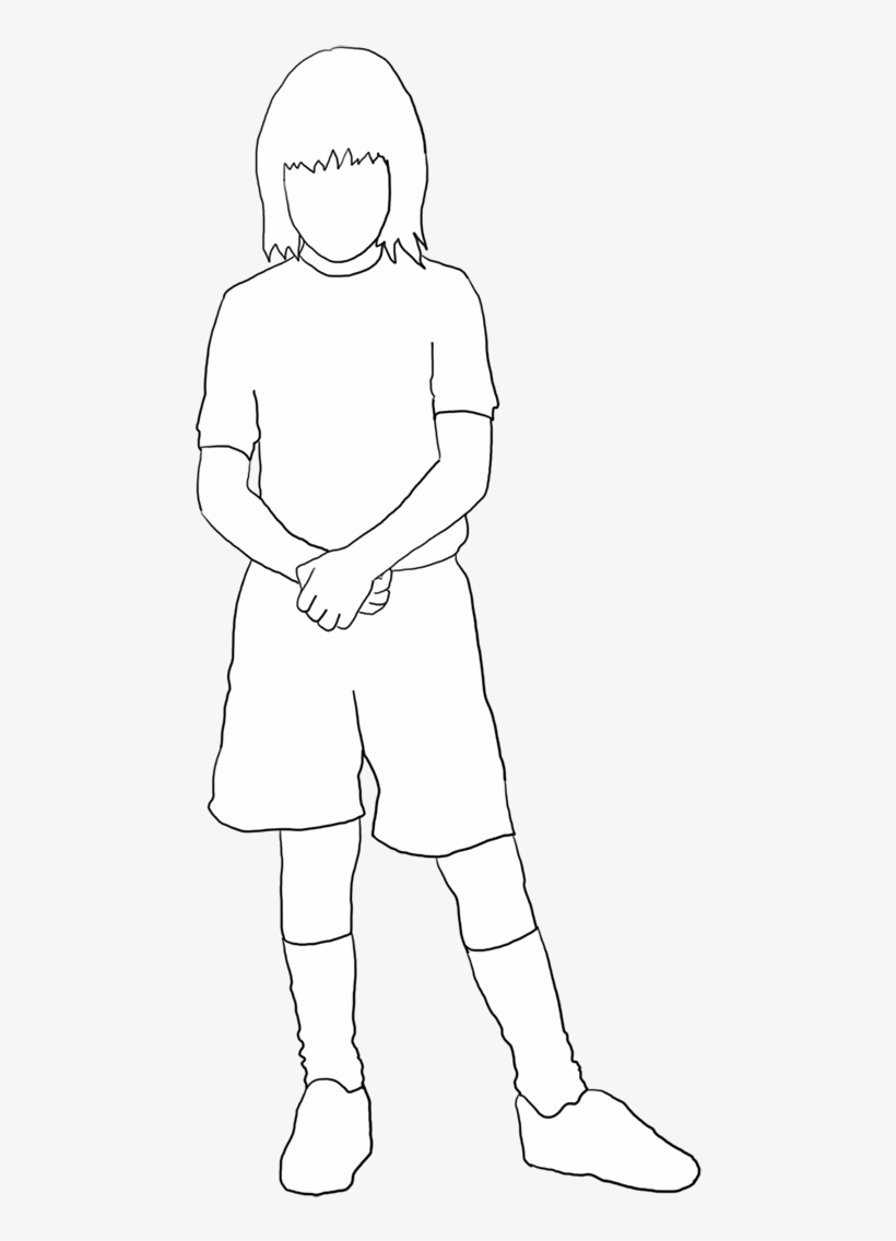 Silhouette Of Girl Standing White - Child Silhouette White, transparent png