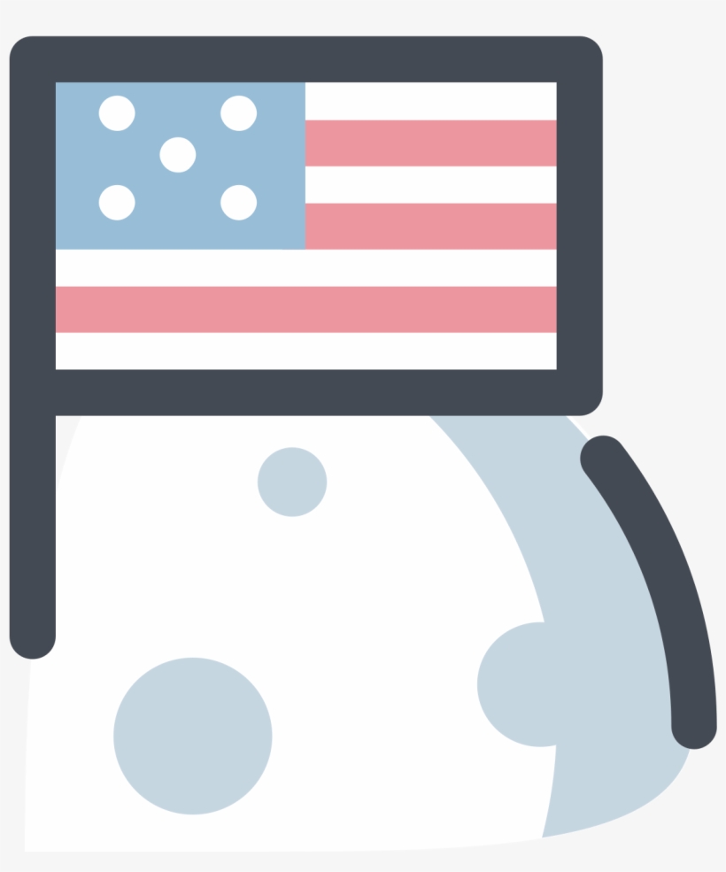 Flag On The Moon Icon - Icon, transparent png