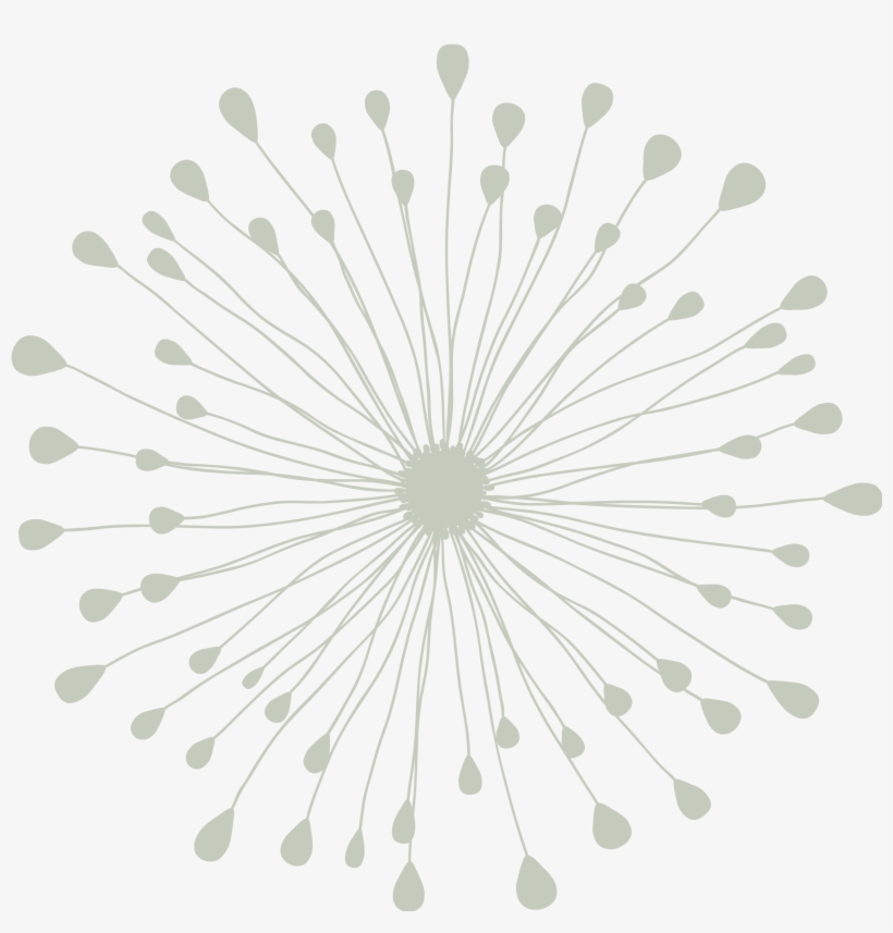 Muslin - Thumbprint Dandelion, transparent png