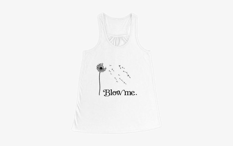 Blow Me Dandelion Flower Flowy Racerback Tank Top - Active Tank, transparent png