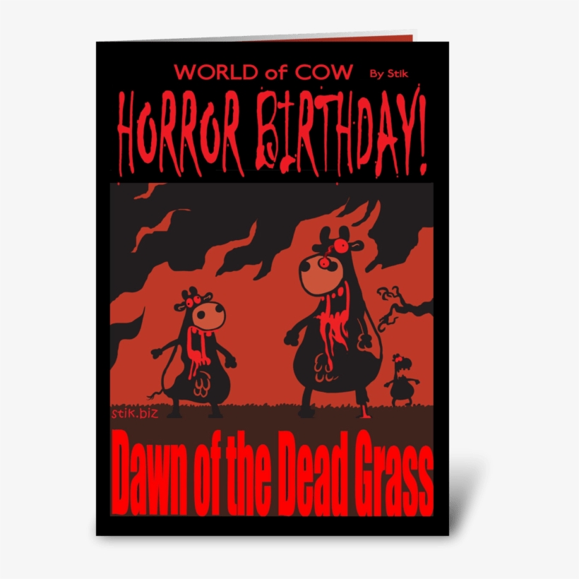 Dawn Of The Dead Grass Bd Card Greeting Card - Horror Birthday Cards, transparent png