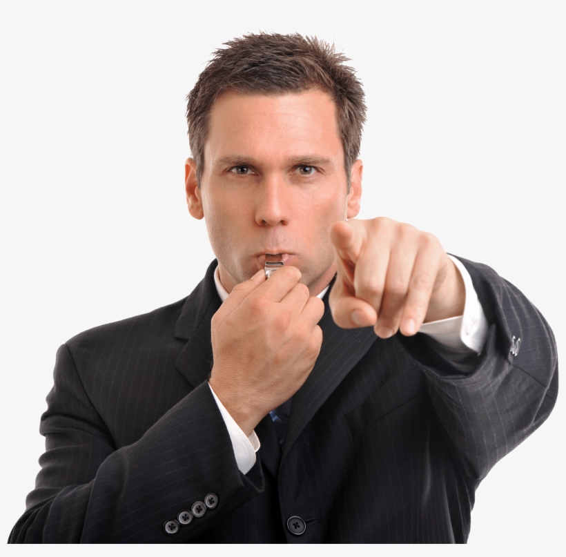 Blowing Whistle Businessman Png - Someone Blowing A Whistle, transparent png