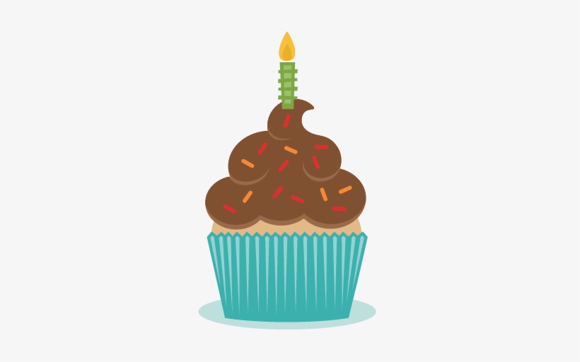 Vector Royalty Free Library Birthday Cupcake Svg Scrapbook - Birthday Cupcake Silhouette, transparent png