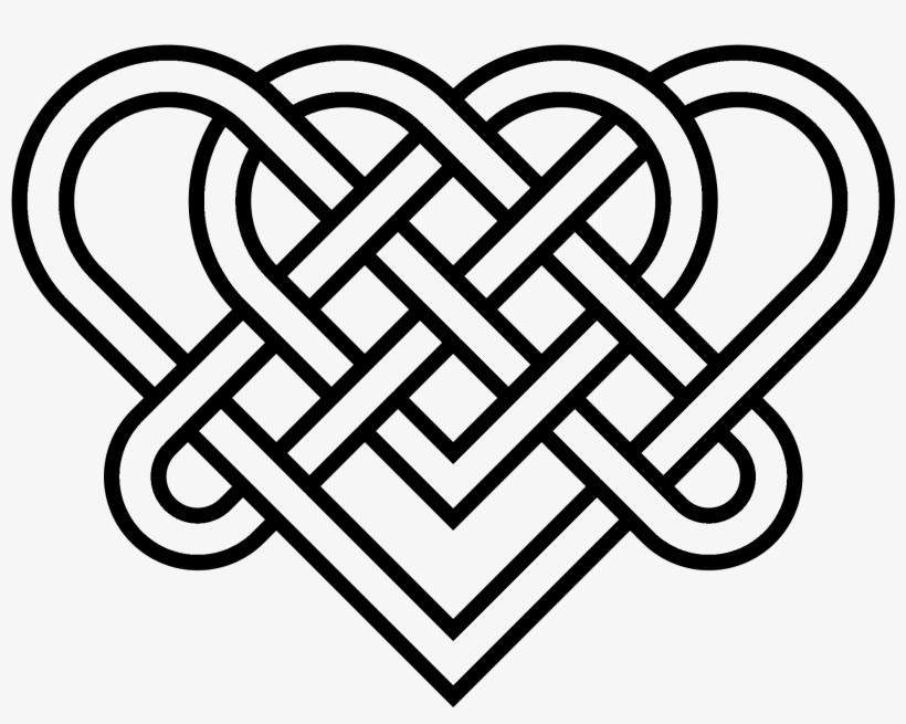 Free Clipart Border - Celtic Knot Heart Clip Art, transparent png
