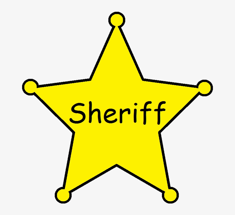 Sheriff Badge Clipart - Western Star Clipart, transparent png