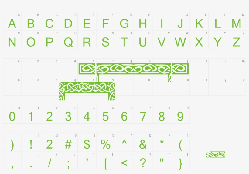 Font Celtic Borders Preview - Font Nazanin, transparent png